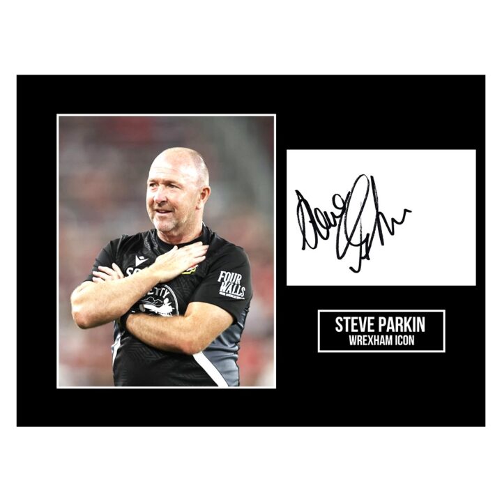 Signed Steve Parkin Photo Display 16x12 - Wrexham Icon