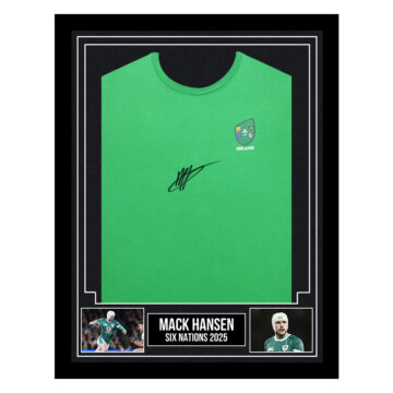 Signed Mack Hansen Framed Shirt - 6 Nations 2025