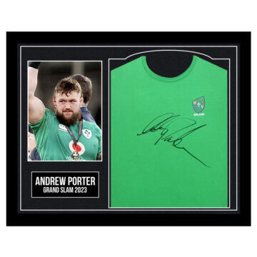 Framed Andrew Porter Signed Shirt - Grand Slam 2023
