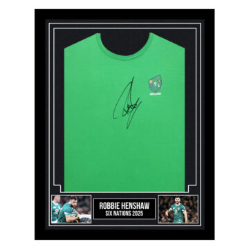 Signed Robbie Henshaw Framed Shirt - Six Nations 2025