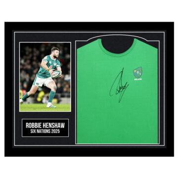 Framed Robbie Henshaw Signed Shirt - Six Nations 2025