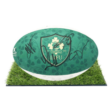 Signed Ireland Framed Rugby Ball - Six Nations 2025