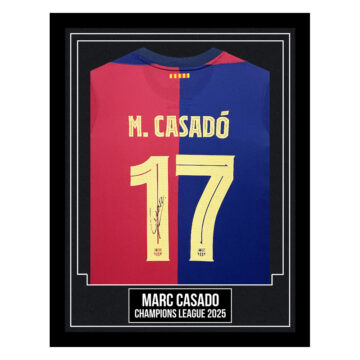 Marc Casado Signed Framed Shirt - Champions League 2025