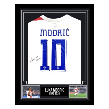 Signed Luka Modric Framed Shirt - Croatia Euro 2024