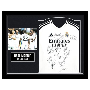Framed Real Madrid Signed Shirt - La Liga 2025