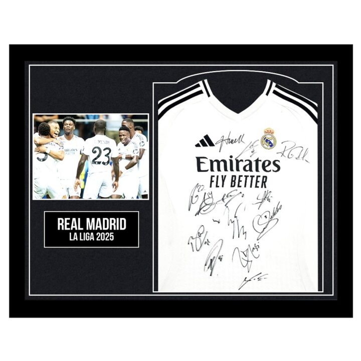 Framed Real Madrid Signed Shirt - La Liga 2025