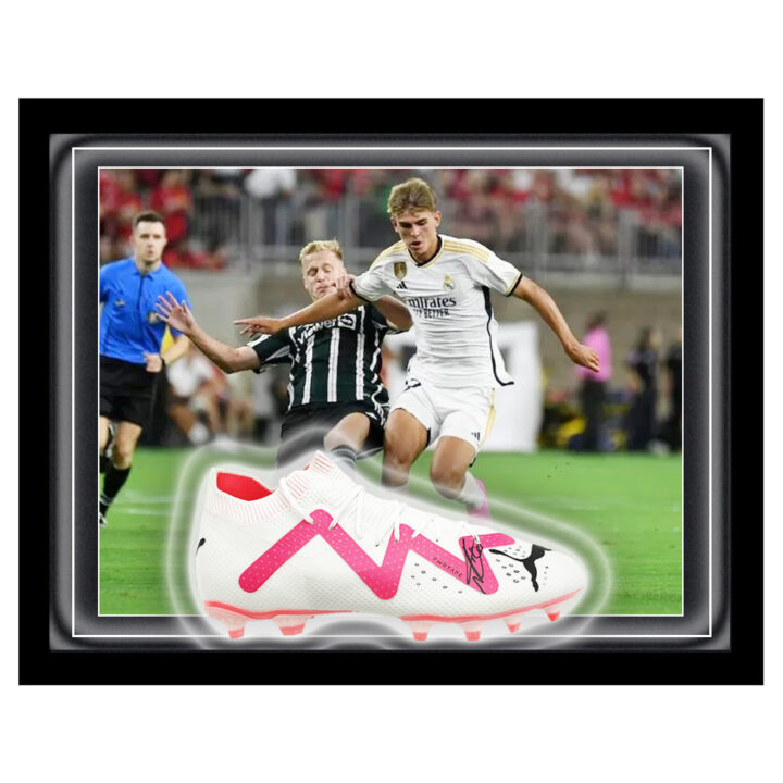 Signed Nico Paz Boot Framed Dome - La Liga Winner 2024