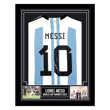 Signed Lionel Messi Framed Shirt - World Cup Winner 2022