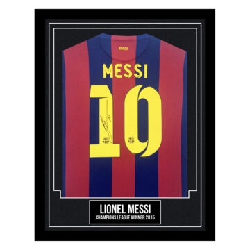 Lionel Messi Signed Framed Shirt - Champions League Winner 2015