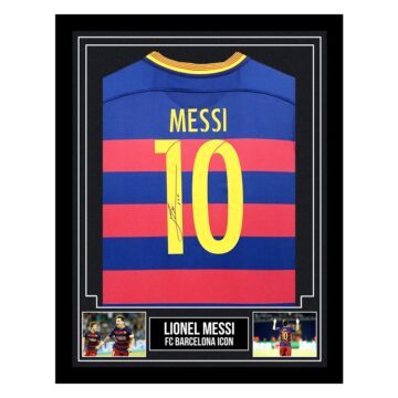 Signed Lionel Messi Framed Shirt - FC Barcelona Icon