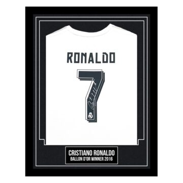 Cristiano Ronaldo Signed Framed Shirt - Ballon d'Or Winner 2016