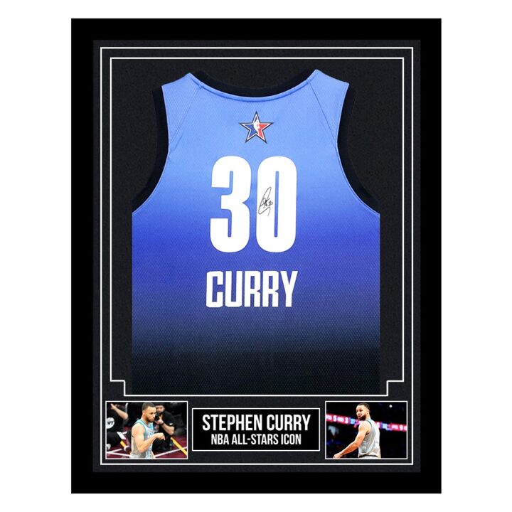 Signed Stephen Curry Framed Jersey - NBA All-Star Icon