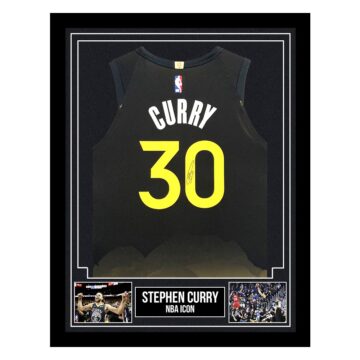 Signed Stephen Curry Framed Jersey - NBA Icon