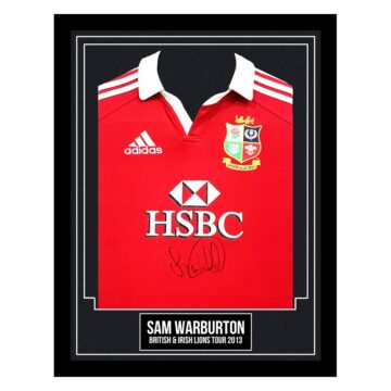Sam Warburton Signed Framed Shirt - British & Irish Lions Tour 2013
