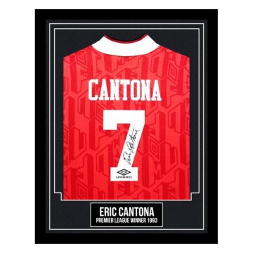 Eric Cantona Signed Framed Shirt - Premier League Winner 1993