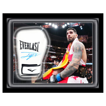 Signed Ilia Topuria Glove Framed Dome - UFC Featherweight Champion
