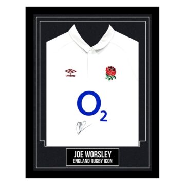 Joe Worsley Signed Framed England Shirt - World Cup Winner
