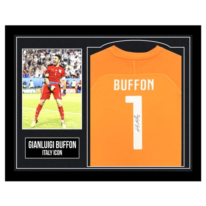 Framed Gianluigi Buffon Signed Shirt - Italy Icon