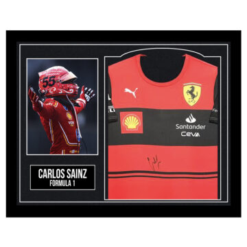 Framed Carlos Sainz Signed Shirt - Formula 1