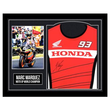 Framed Marc Marquez Signed Shirt - Moto GP World Championship