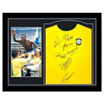 Framed Brazil Signed Shirt - World Cup 1970 Champions