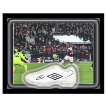Signed Crysencio Summerville Framed Dome Boot - West Ham United FC