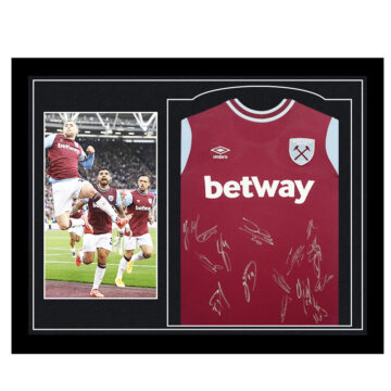 Framed West Ham United FC Signed Shirt - Premier League 2024/25