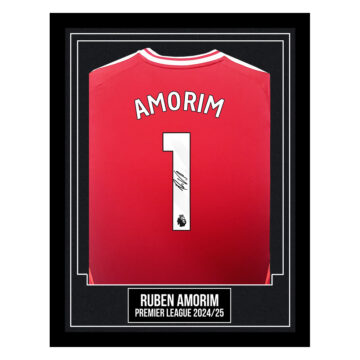 Ruben Amorim Signed Framed Shirt - Premier League 2024/25