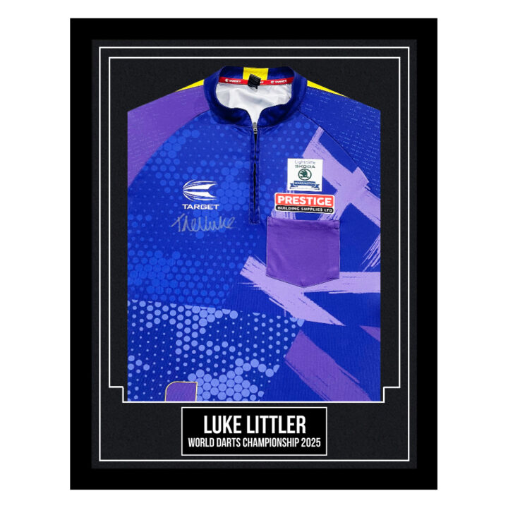 Luke Littler Signed Framed Shirt - World Darts Championship 2025