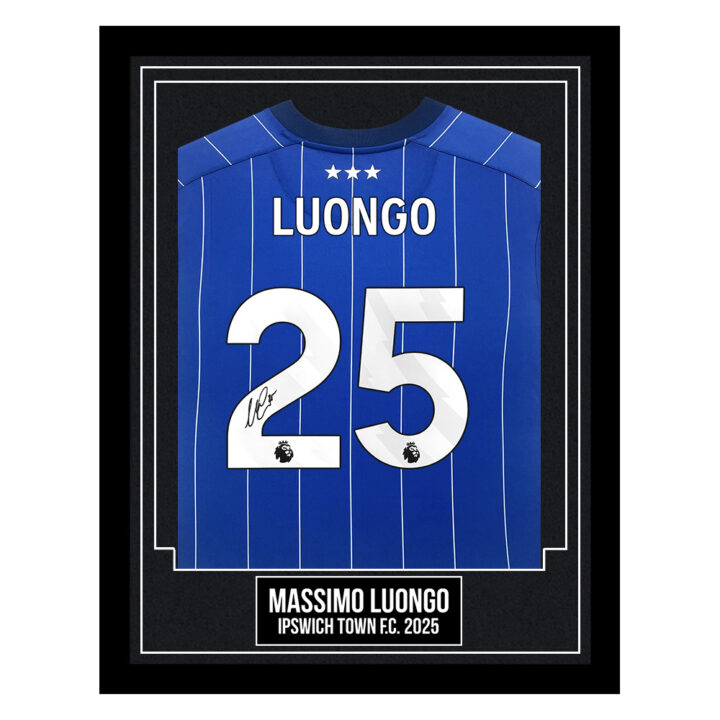 Massimo Luongo Signed Framed Shirt - Ipswich Town F.C. 2025