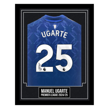 Manuel Ugarte Signed Framed Away Shirt - Premier League 2024/25