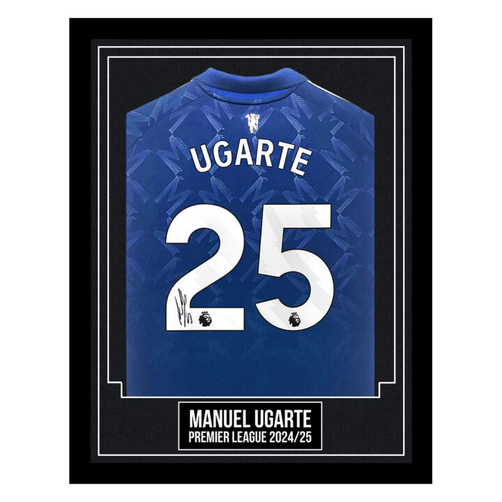 Manuel Ugarte Signed Framed Away Shirt - Premier League 2024/25