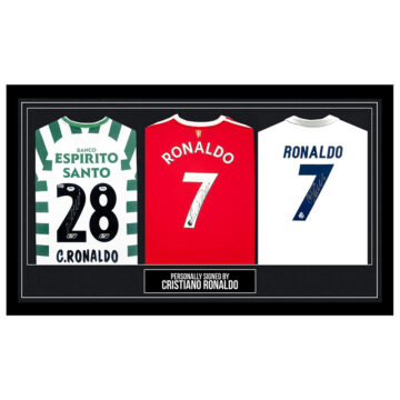 Signed Cristiano Ronaldo Framed Shirts - The Journey