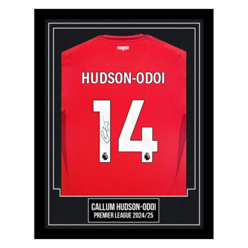 Callum Hudson-Odoi Signed Framed Shirt - Premier League 2024/25