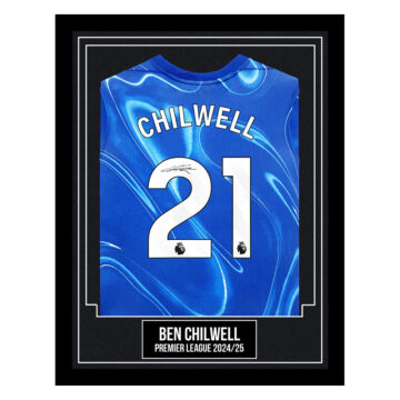 Ben Chilwell Signed Framed Shirt - Premier League 2024/25
