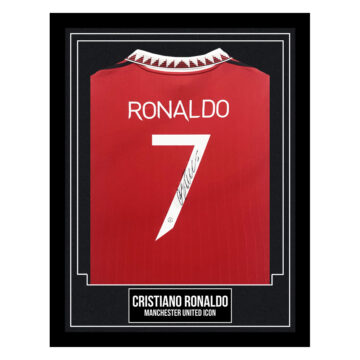 Signed Cristiano Ronaldo Framed Shirt - Manchester United Icon Autograph