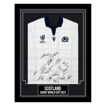 Framed Scotland Rugby Signed Away Shirt - RWC 2023