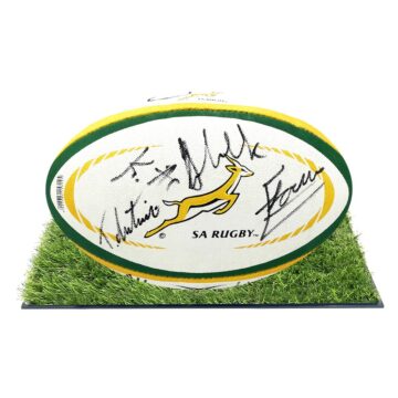 Signed Springboks Framed Rugby Ball - Rugby Championship Winners 2024