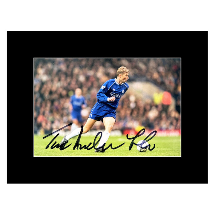 Signed Tore André Flo Photo Display 8x6 - Chelsea Icon