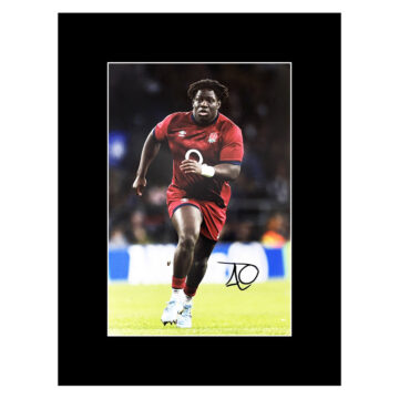 Signed Asher Opoku-Fordjour Photo Display 16x12 - England Rugby Icon