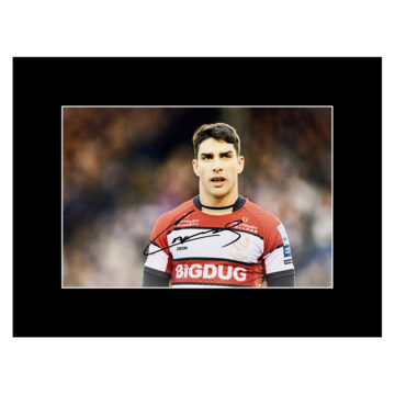 Signed Santiago Carreras Photo Display 16x12 - Gloucester Rugby Icon