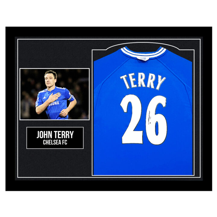 Framed John Terry Signed Shirt - Chelsea FC Autograph