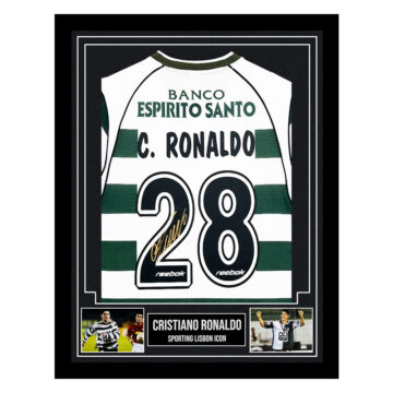 Cristiano Ronaldo Signed Framed Shirt - Sporting Lisbon Icon