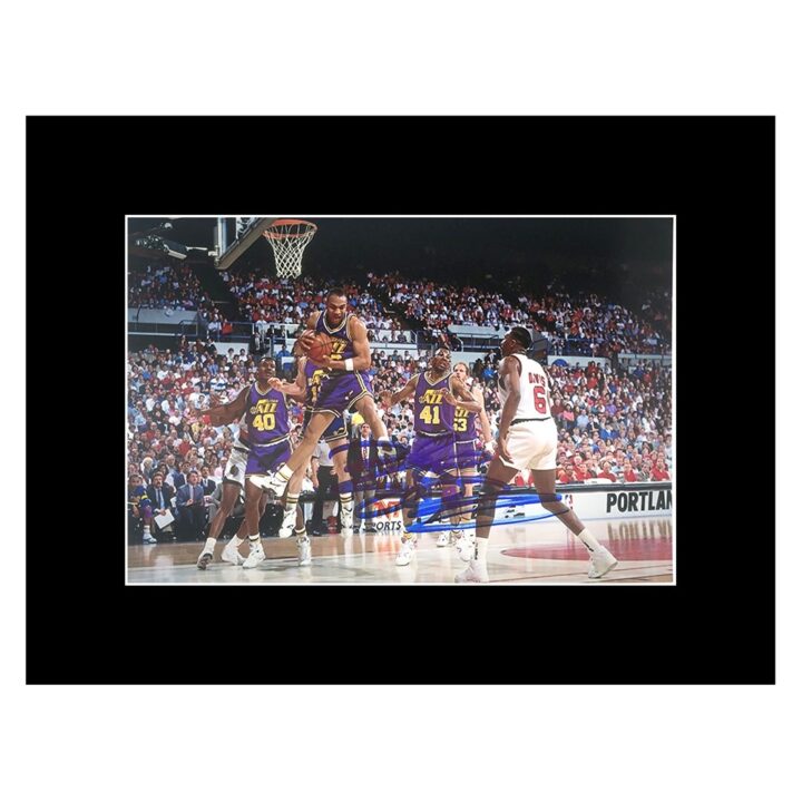 Signed Blue Edwards Photo Display 8x6 - Utah Jazz Autograph