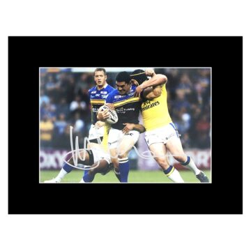 Signed Kylie Leuluai Photo Display 8x6 - Leeds Rhinos Icon