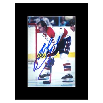 Signed Rod Langway Photo Display 8x6 - Ice Hockey Icon