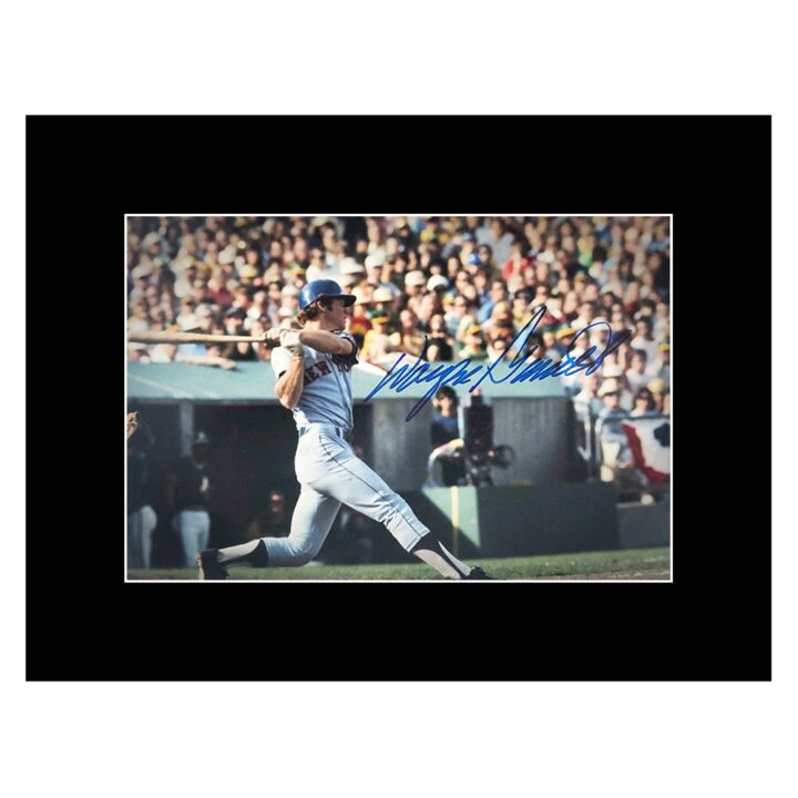 Signed Wayne Garrett Photo Display 8x6 - New York Mets Icon