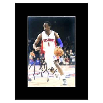 Reggie Jackson Signed Photo Display 8x6 - Detroit Pistons Icon