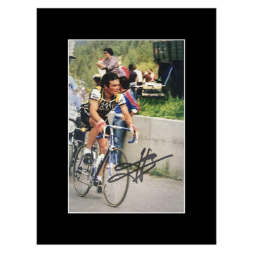 Bernard Hinault Signed Photo Display - 8x6 Cycling Icon Autograph