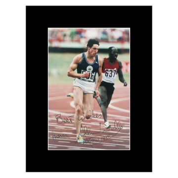 Signed Allan Wells Photo Display 8x6 - 1980 Olympics Icon